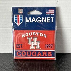 WINCRAFT Houston Cougars Magnet New In Package Red Navy White Made In USA